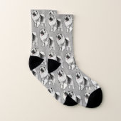 Keeshond-Muster Socken (Paar)