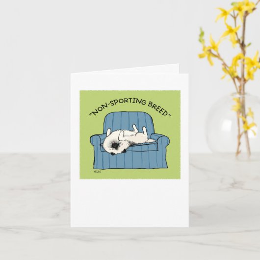 Keeshond "Non-Sporting Breed" Karte (Gelbe Blume)