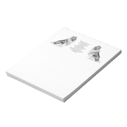 Keeshond Notepad Notizblock (Rotiert)