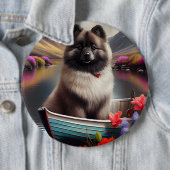 Keeshond on a Paddle: Ein Landschaftliches Abenteu Button (Beispiel)