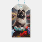 Keeshond on a Paddle: Ein Landschaftliches Abenteu Geschenkanhänger (Rückseite)