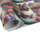 Keeshond on a Paddle: Ein Landschaftliches Abenteu Geschenkpapier (Rolleneckpunkt)