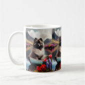 Keeshond on a Paddle: Ein Landschaftliches Abenteu Kaffeetasse (Links)