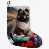 Keeshond on a Paddle: Ein Landschaftliches Abenteu Kleiner Weihnachtsstrumpf (Vorderseite)