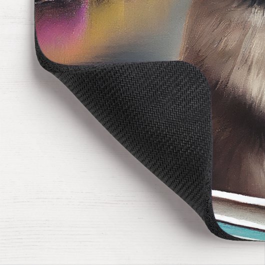 Keeshond on a Paddle: Ein Landschaftliches Abenteu Mousepad (Ecke)