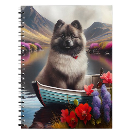 Keeshond on a Paddle: Ein Landschaftliches Abenteu Notizblock (Vorderseite)