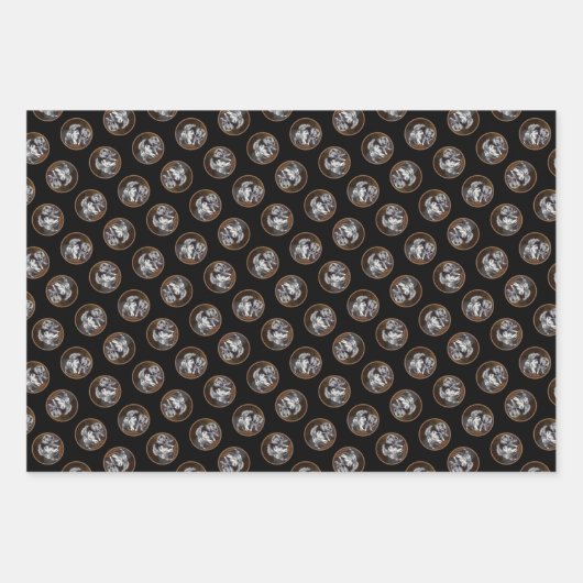 Keeshond Painting Play-Time Niedlich Original Hund Geschenkpapier Set (Vorderseite 3)