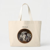 Keeshond Painting Play-Time Niedlich Original Hund Jumbo Stoffbeutel (Vorne)