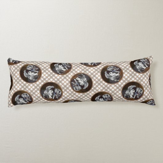 Keeshond Painting Play-Time Niedlich Original Hund Seitenschläferkissen (Rückseite)