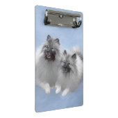 Keeshond Pair of Kees Painting Original Animal Art Mini Klemmbrett (Schrägansicht)