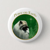 Keeshond Peace Button (Vorderseite)