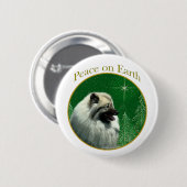 Keeshond Peace Button (Vorne & Hinten)