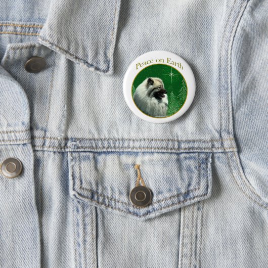 Keeshond Peace Button (Beispiel)