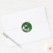 Keeshond Peace Runder Aufkleber (Umschlag)