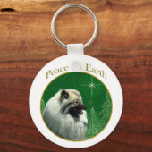 Keeshond Peace Schlüsselanhänger (Vorderseite)