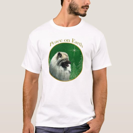 Keeshond Peace T-Shirt (Vorderseite)