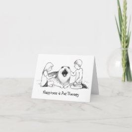 Keeshond Pet Therapie mit anpassbarem Text Karte