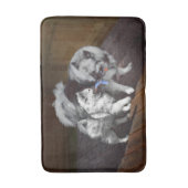 Keeshond Play-time Malerei - Niedliche Original Hu Badematte (Vorderseite Vertikal)