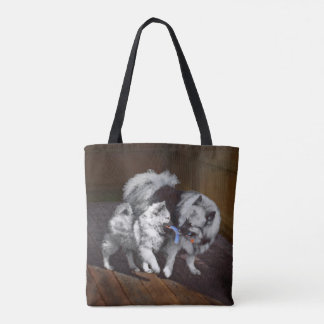 Keeshond Play-time Malerei - Niedliche Original Hu Tasche