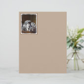 Keeshond Playtime Malerei - Niedliche Original Dog (Stehend Vorderseite)