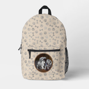 Keeshond Playtime Malerei - Niedliche Original Dog Bedruckter Rucksack