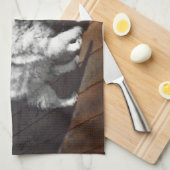 Keeshond Playtime Malerei - Niedliche Original Dog Geschirrtuch (Viertel Falte)