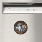 Keeshond Playtime Malerei - Niedliche Original Dog Magnet (In Situ (Geschirrspüler))
