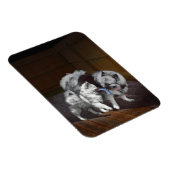 Keeshond Playtime Malerei - Niedliche Original Dog Magnet (Rechte Seite)