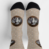 Keeshond Playtime Malerei - Niedliche Original Dog Socken (Oben)