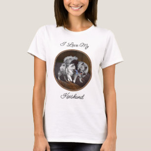 Keeshond Playtime Malerei - Niedliche Original Dog T-Shirt
