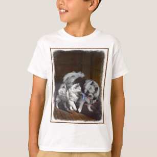 Keeshond Playtime Malerei - Niedliche Original Dog T-Shirt