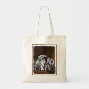 Keeshond Playtime Malerei - Niedliche Original Dog Tragetasche