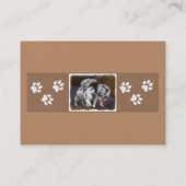 Keeshond Playtime Malerei - Niedliche Original Dog Visitenkarte (Rückseite)