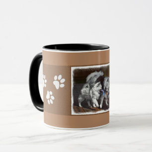 Keeshond Playtime Painting - Cute Original Dog Art Tasse