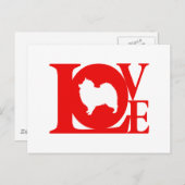 Keeshond Postkarte (Vorne/Hinten)