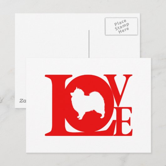 Keeshond Postkarte (Vorne/Hinten)