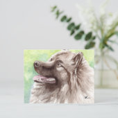 Keeshond Postkarten (Stehend Vorderseite)