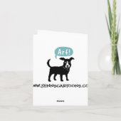 Keeshond Puppy Abschluss Karte (Rückseite)