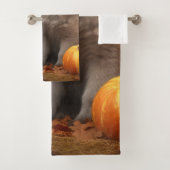 Keeshond Puppy Autumn Delight Pumpkin Badhandtuch Set (Insitu)