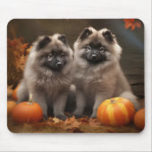 Keeshond Puppy Autumn Delight Pumpkin Mousepad (Vorne)
