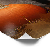 Keeshond Puppy Autumn Delight Pumpkin Poster (Ecke)