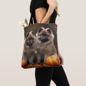 Keeshond Puppy Autumn Delight Pumpkin Tasche (Von Nahem)