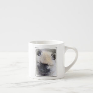 Keeshond Puppy Painting - Niedliche Original Dog A Espressotasse