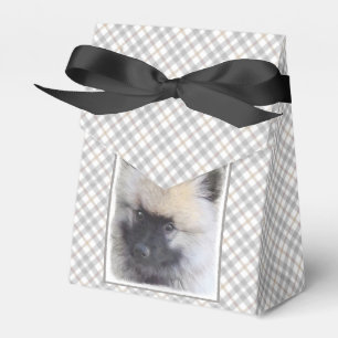 Keeshond Puppy Painting - Niedliche Original Dog A Geschenkschachtel