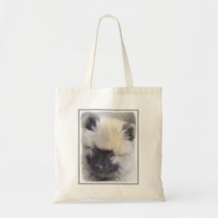 Keeshond Puppy Painting - Niedliche Original Dog A Tragetasche