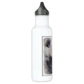 Keeshond Puppy Painting - Niedliche Original Dog A Trinkflasche (Links)
