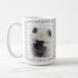 Keeshond Puppy Zeichne - Niedliche Original Hundek Kaffeetasse