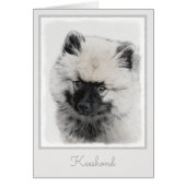 Keeshond Puppy Zeichnend - Niedliche Original Hund (Vorne)