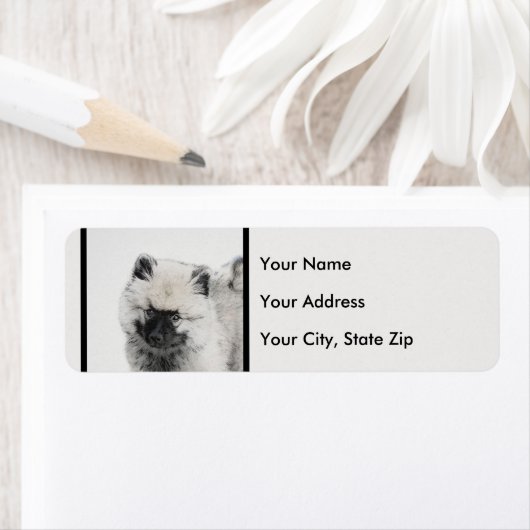 Keeshond Puppy Zeichnend - Niedliche Original Hund (Insitu)