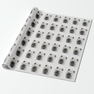 Keeshond Puppy Zeichnend - Niedliche Original Hund Geschenkpapier